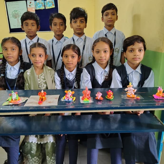 SECT students with their craft projects
